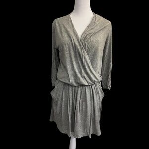 Gray Wrap Dress